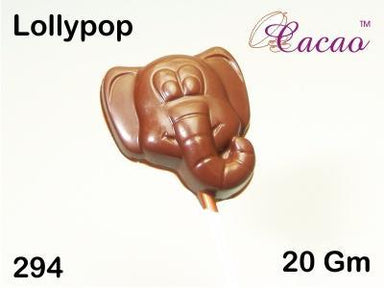 Elephant Lolly Chocolate/Sweet/Soap/Plaster/Bath Bomb Mould #294 (4 cavity) - Mystic Moments UK
