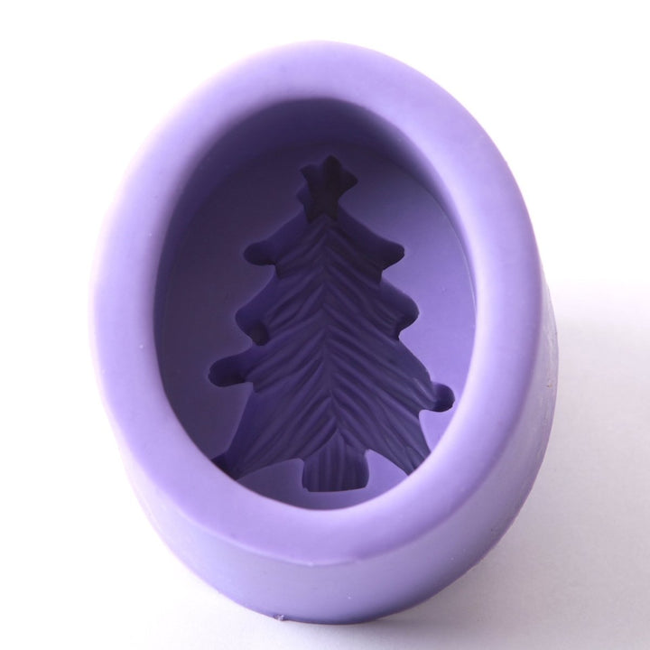 Embossed Christmas Tree Silicone Soap Mould R0084 - Mystic Moments UK