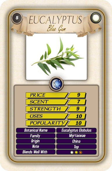 Eucalyptus Blue Gum Top Trump Card - Mystic Moments UK