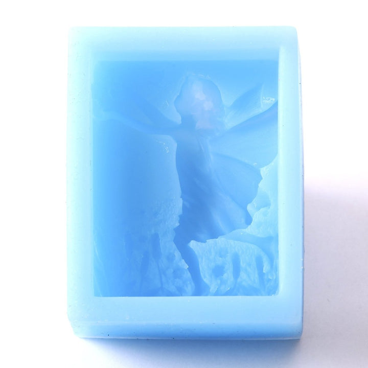 Fairy and Butterfly Rectangle Silicone Soap Mould R0720 - Mystic Moments UK