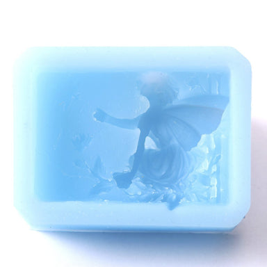 Fairy Sitting Rectangle Silicone Soap Mould R0556 - Mystic Moments UK