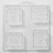 Floral Pattern In Square Plastic Soap/Bathbomb Mould 4 Cavity M37 - Mystic Moments UK