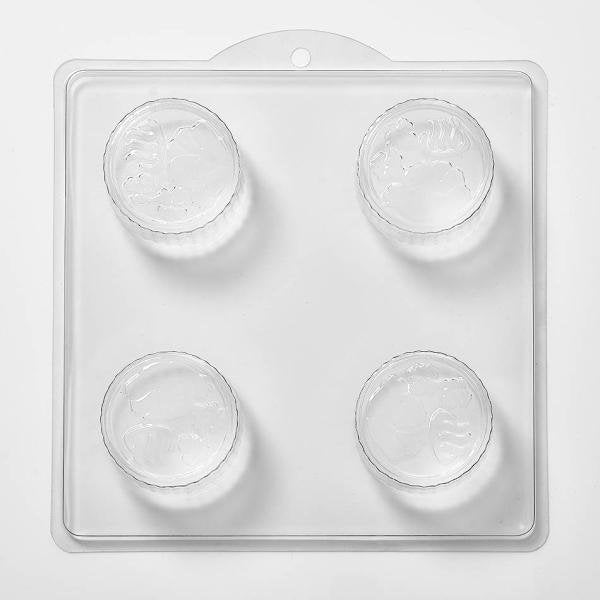 Flowers In Circle Plastic Soap/Bathbomb Mould 4 Cavity M96 - Mystic Moments UK