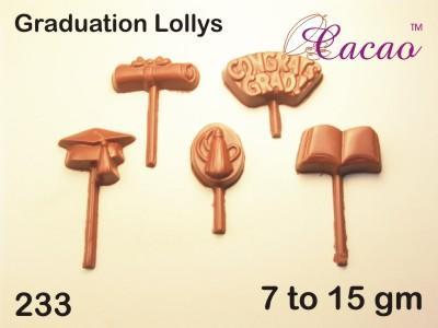 Graduation Lollies Chocolate/Sweet/Soap/Plaster/Bath Bomb Mould #233 (9 cavity) - Mystic Moments UK