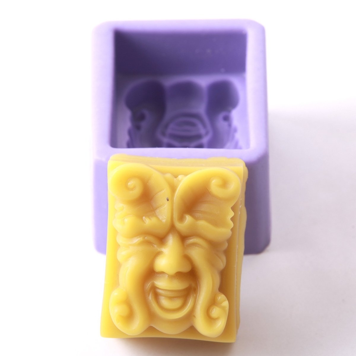 Green Man Face Silicone Soap Mould R0132 - Mystic Moments UK