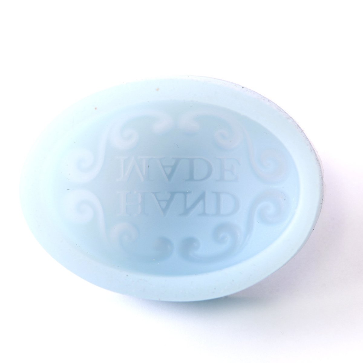 Hand Made In Oval Silicone Soap Mould R0256 - Mystic Moments UK