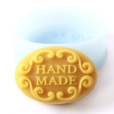 Hand Made In Oval Silicone Soap Mould R0256 - Mystic Moments UK