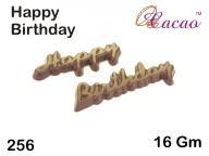 Happy Birthday (Words) Chocolate/Sweet/Soap/Plaster/Bath Bomb Mould #256 (4 cavity) - Mystic Moments UK