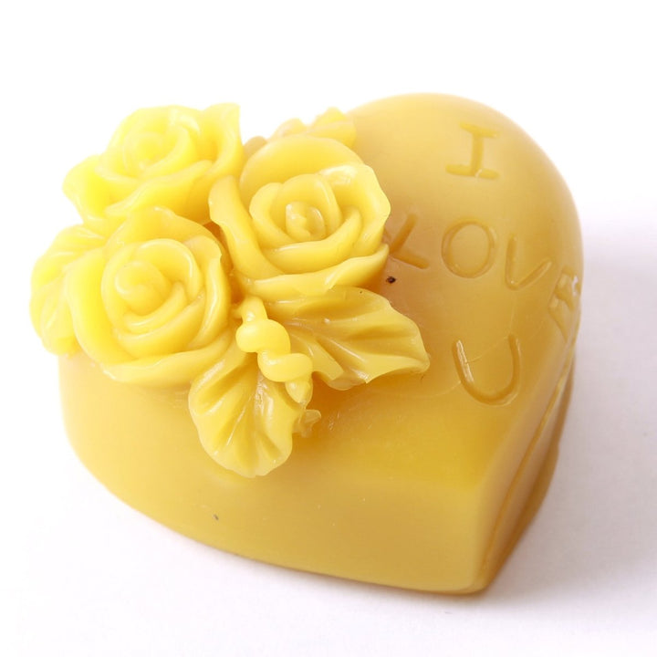 Heart With Roses Silicone Soap Mould R0227 - Mystic Moments UK