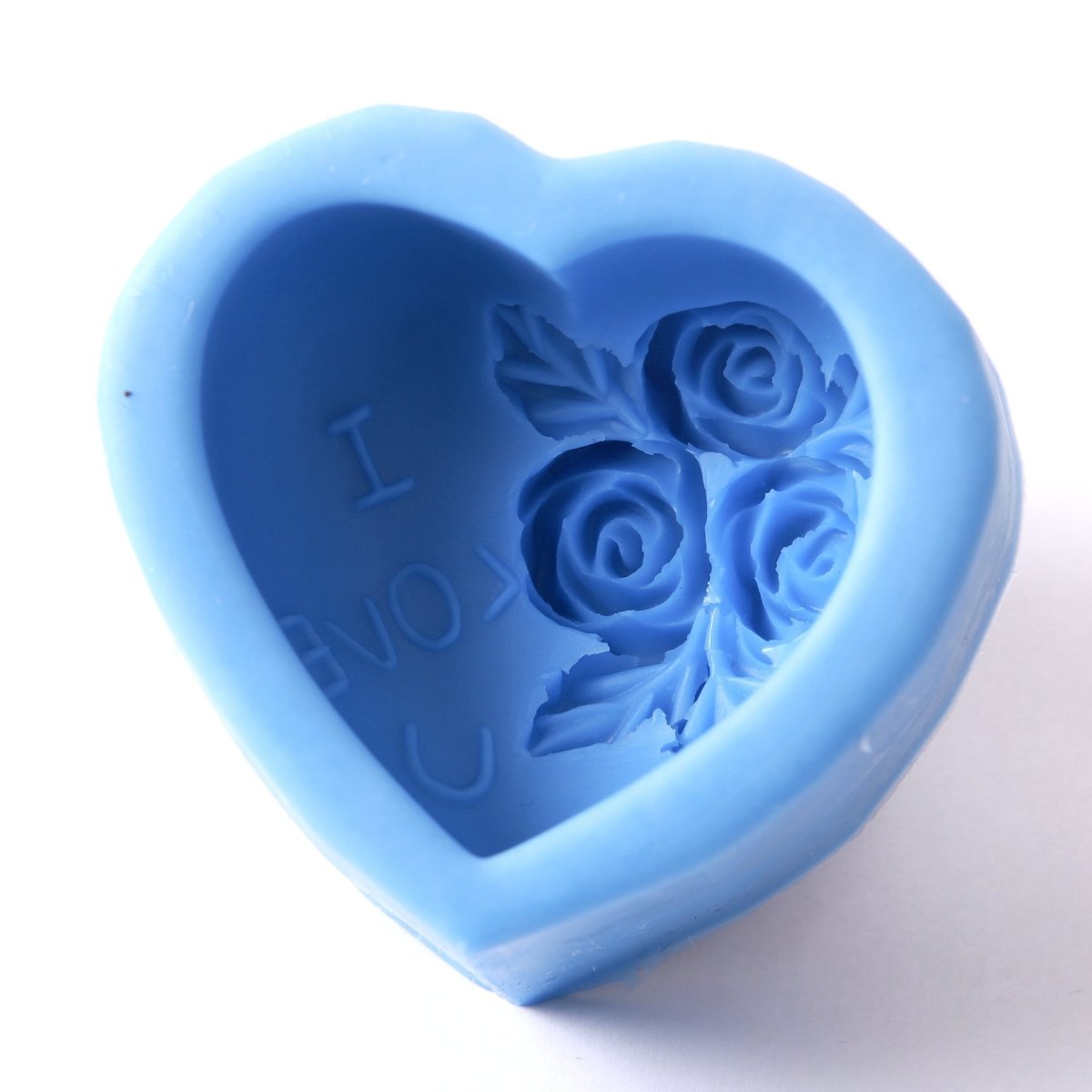 Heart With Roses Silicone Soap Mould R0227 - Mystic Moments UK