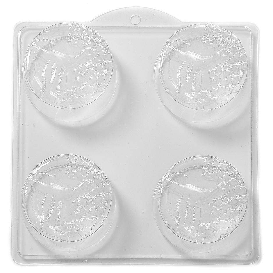 Humming Bird Square PVC Mould (4 Cavity) L39 - Mystic Moments UK