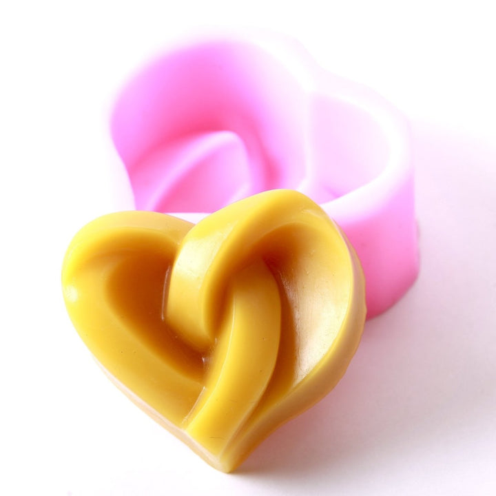 Knotted Heart Silicone Soap Mould R0073 - Mystic Moments UK