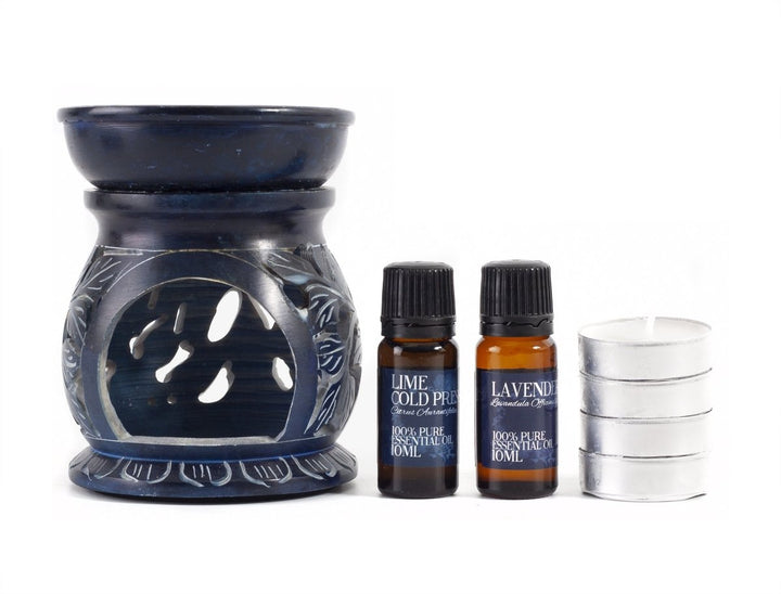Lavender and Lime Oil Burner Gift Set - Mystic Moments UK