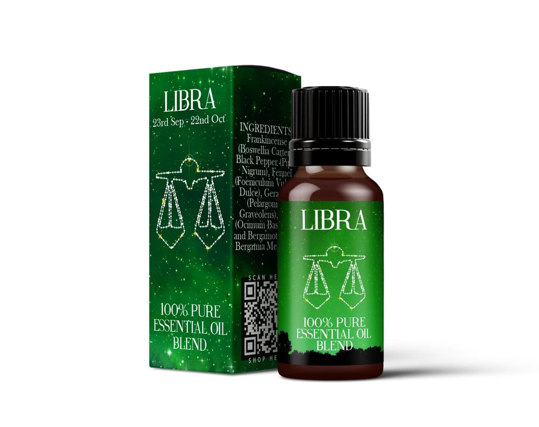 Libra - Zodiac Sign Astrology Essential Oil Blend - Mystic Moments UK