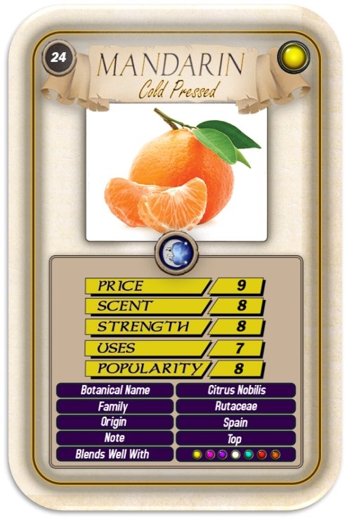 Mandarin Top Trump Card - Mystic Moments UK