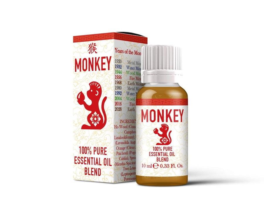 Monkey - Chinese Zodiac - Essential Oil Blend - Mystic Moments UK