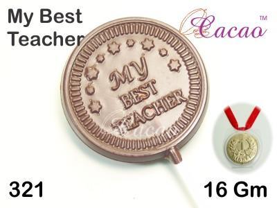 My Best Teacher Medal Chocolate/Sweet/Soap/Plaster/Bath Bomb Mould #321 (4 Cavity) - Mystic Moments UK
