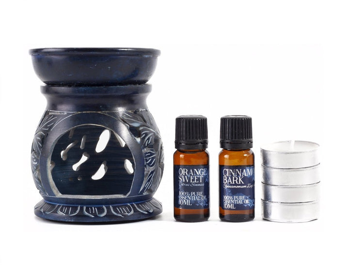 Orange and Cinnamon Oil Burner Gift Set - Mystic Moments UK