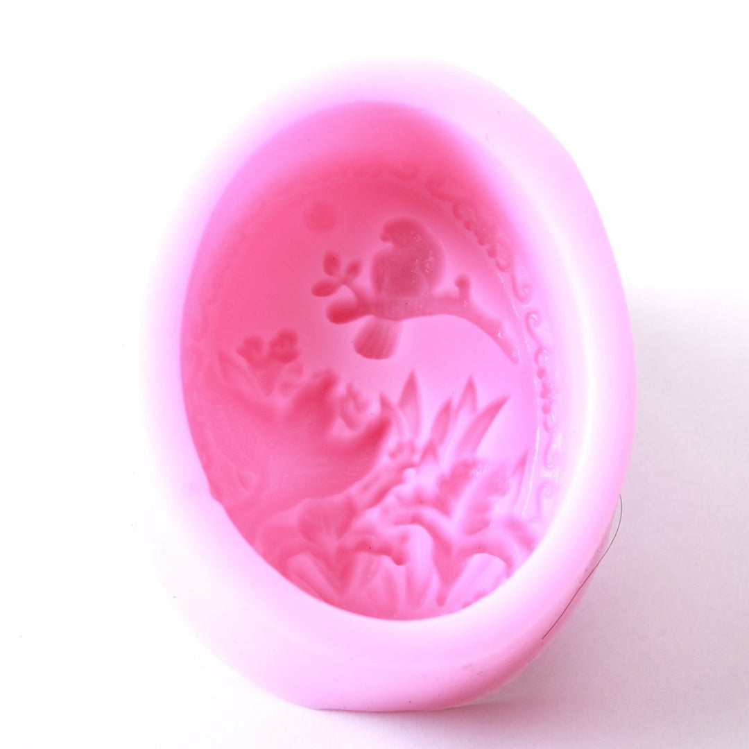 Oval Bird Silicone Soap Mould R0329 - Mystic Moments UK