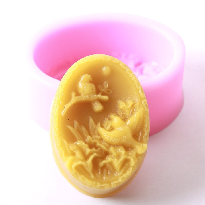 Oval Bird Silicone Soap Mould R0329 - Mystic Moments UK