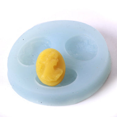 Oval Cameo Silicone Fondant/Icing/Choc/Jewellery Mould - 3 Cavity F0010 - Mystic Moments UK