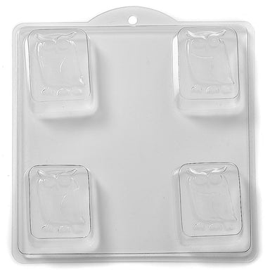 Owl on Rectangle Soap PVC Mould (4 Cavity) H04 - Mystic Moments UK