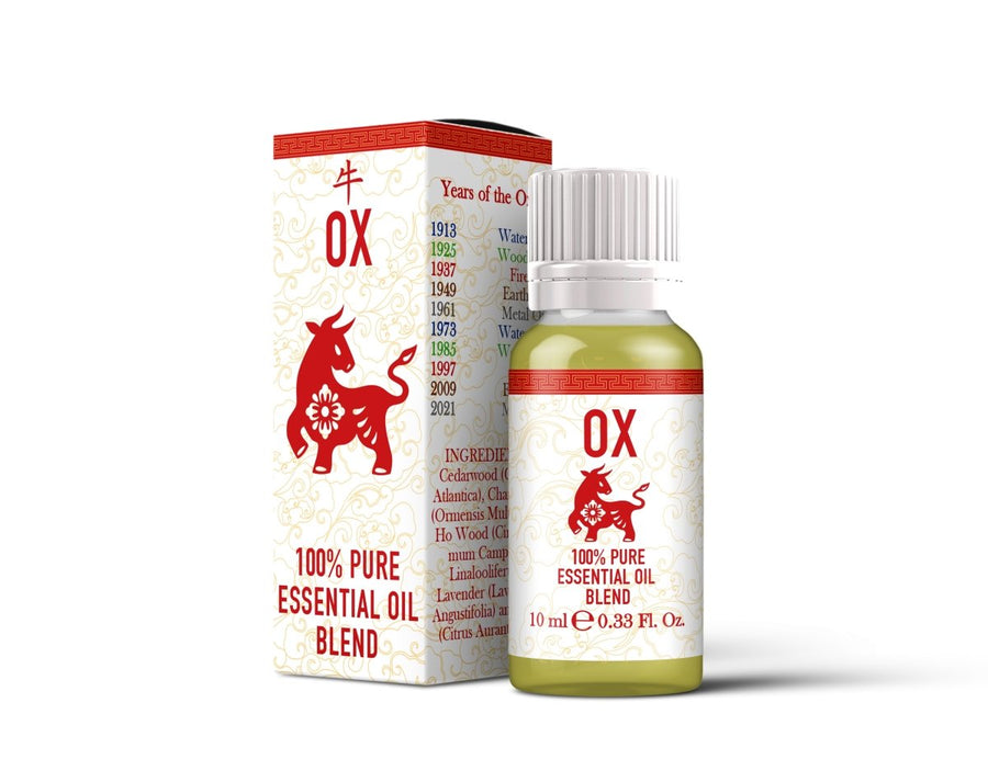 Ox - Chinese Zodiac - Essential Oil Blend - Mystic Moments UK