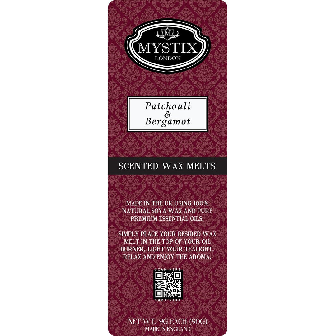 Patchouli & Bergamot | Wax Melt Clamshell - Mystic Moments UK