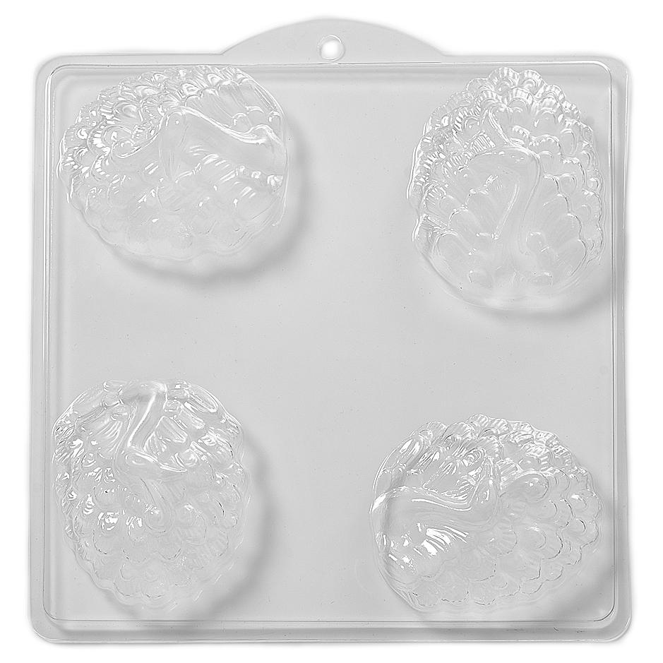 Peacock Soap PVC Mould (4 Cavity) M32 - Mystic Moments UK