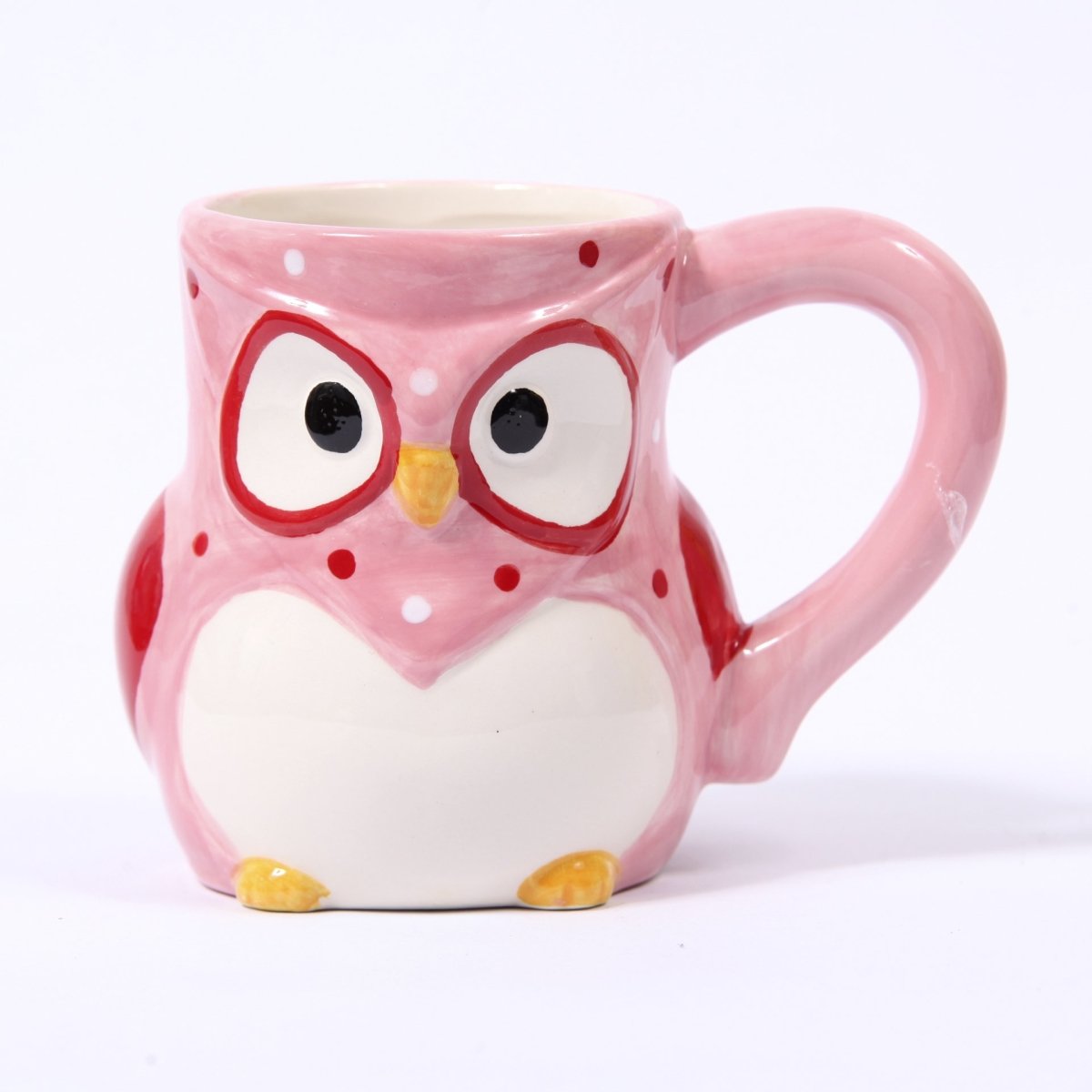 Pink Ceramic Polka Dot Owl Mug - Mystic Moments UK