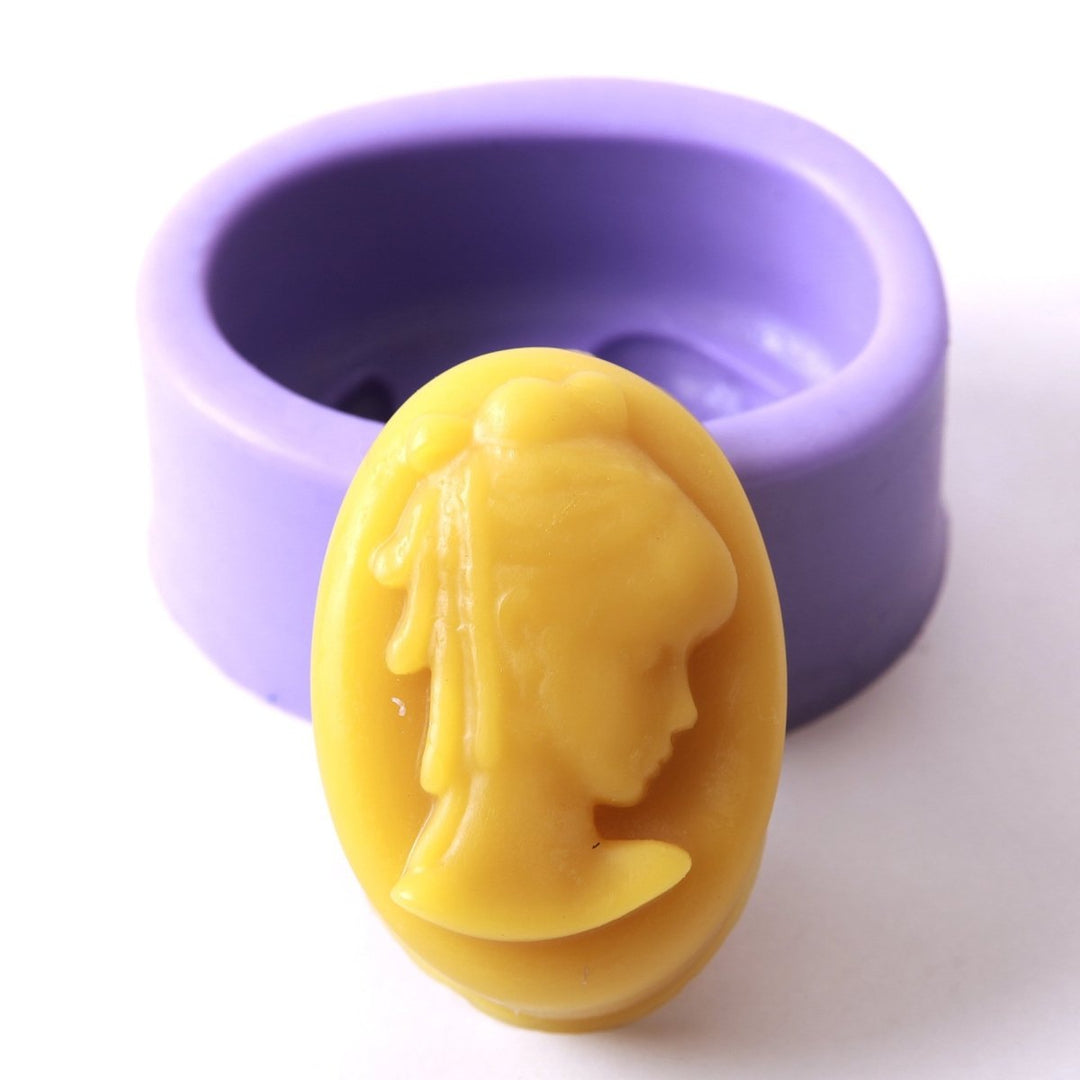 Plain Cameo Lady Silicone Soap Mould R0161 - Mystic Moments UK