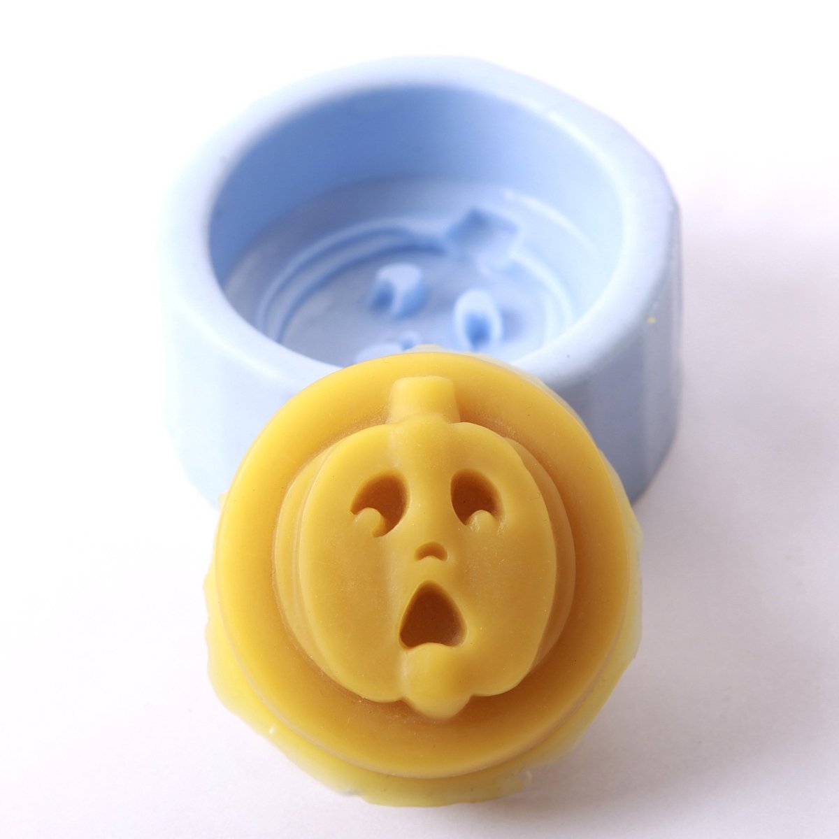 Pumpkin Face Silicone Soap Mould R0148 - Mystic Moments UK