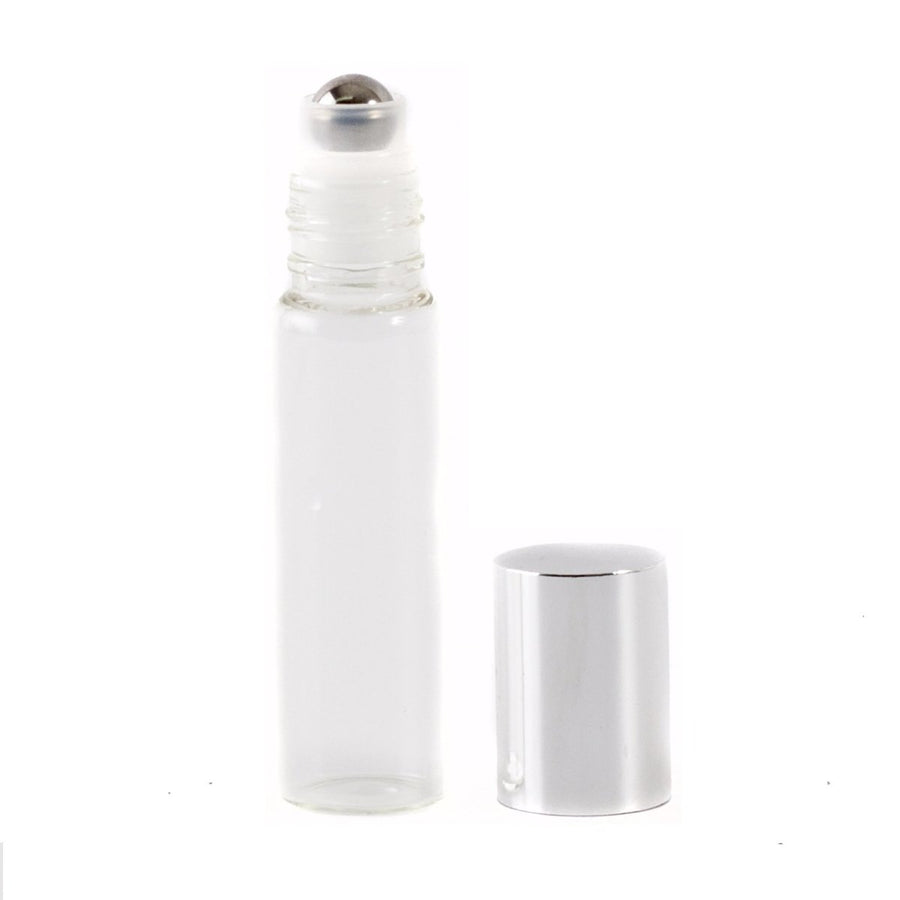 Roll On Clear Bottle with Shiny Silver Cap 15ml - Mystic Moments UK