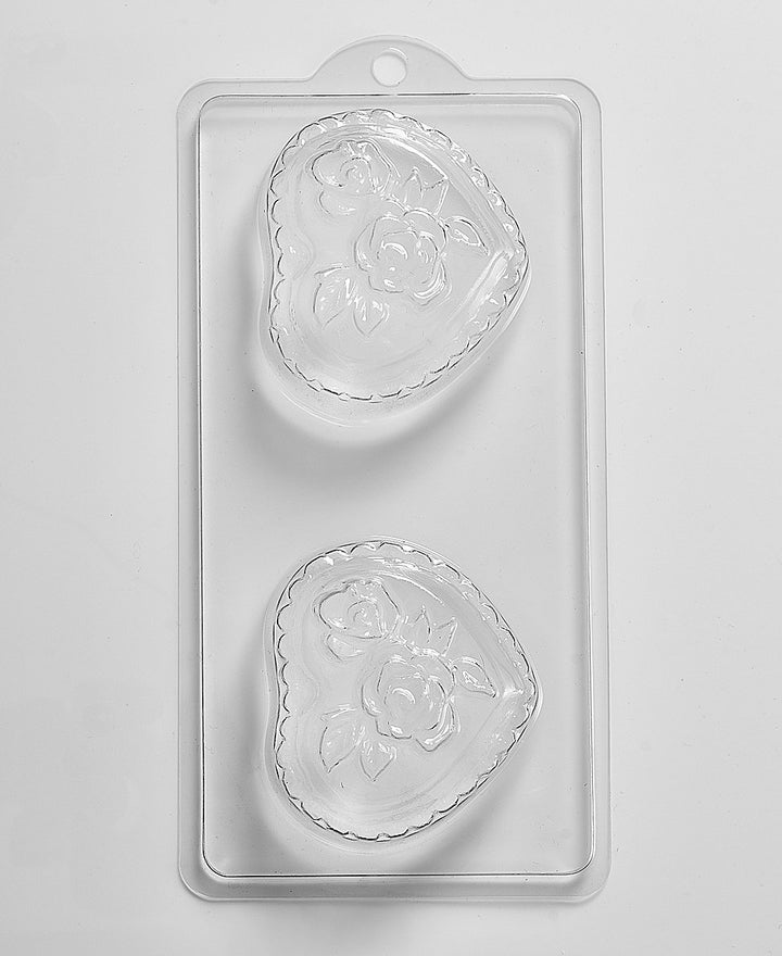 Romantic Heart & Roses PVC Mould (4 Cavity) D01 - Mystic Moments UK