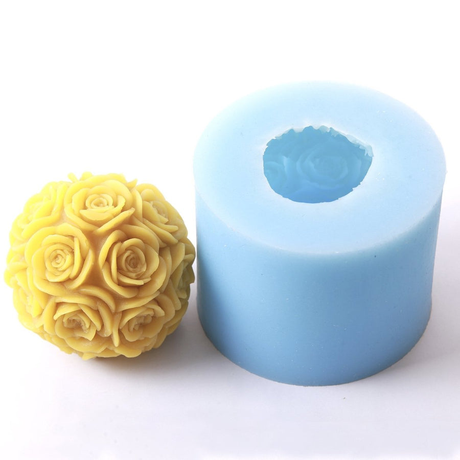 Rose Orb LARGE Silicone Candle/Bath Bomb Soap Jelly Mould LZ0092 - Mystic Moments UK