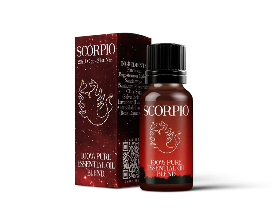 Scorpio - Zodiac Sign Astrology Essential Oil Blend - Mystic Moments UK