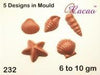 Shells (5 Designs) Chocolate/Sweet/Soap/Plaster/Bath Bomb Mould #232 11 cavity) - Mystic Moments UK