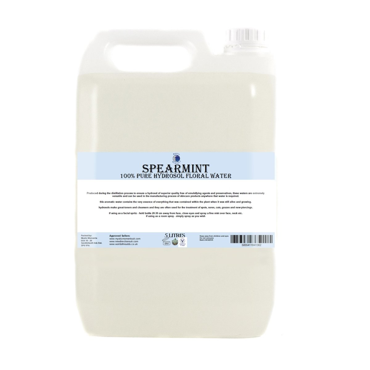 Spearmint Hydrosol Floral Water - Mystic Moments UK