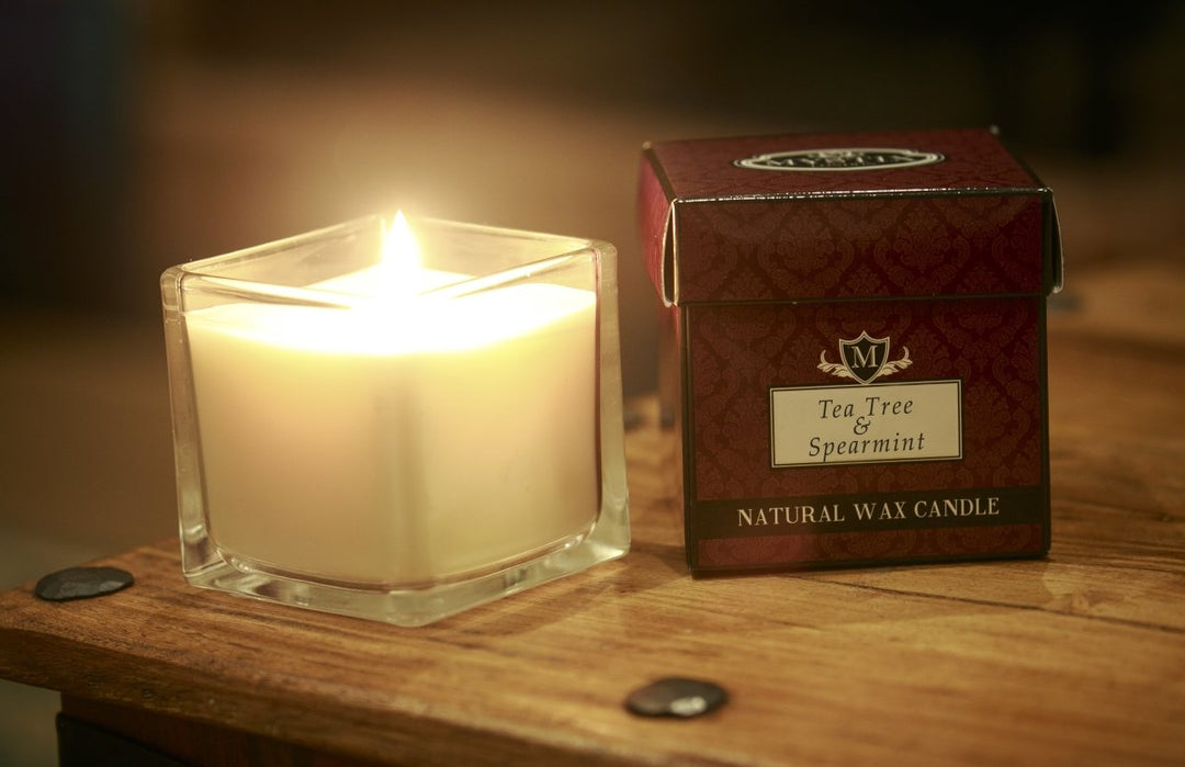 Tea Tree & Spearmint Scented Candle - Mystic Moments UK