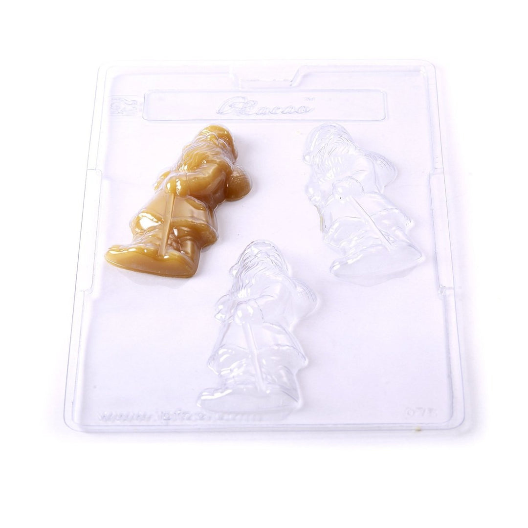 Walking Santa Chocolate/Sweet/Soap/Plaster/Bath Bomb Mould #076 (3 cavity) - Mystic Moments UK