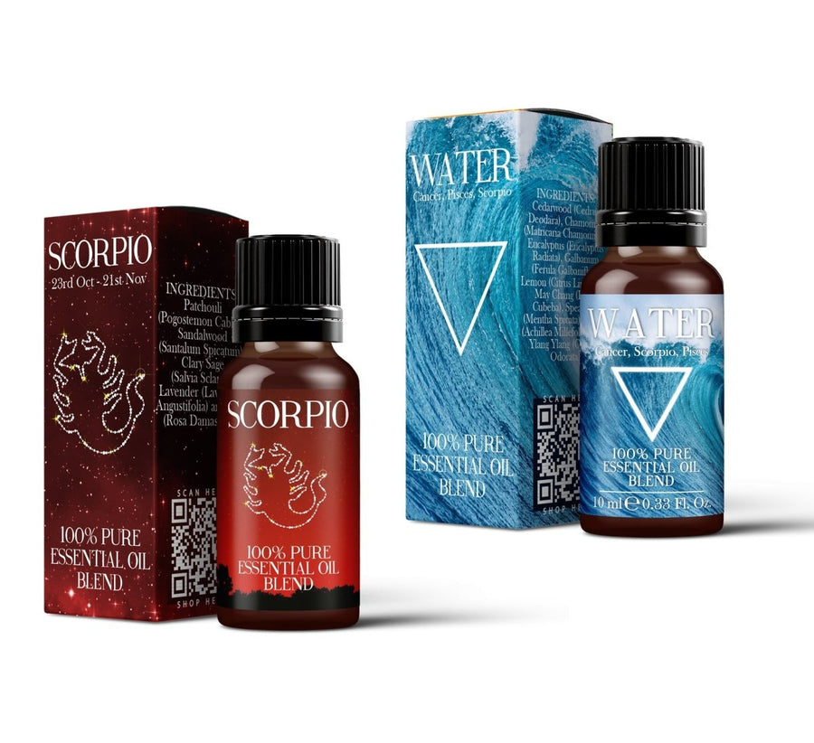 Water Element & Scorpio Essential Oil Blend Twin Pack (2x10ml) - Mystic Moments UK
