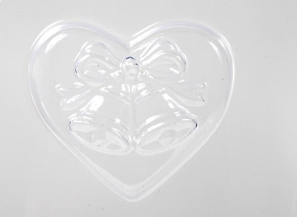 Wedding Favour Soap/Chocolate Bells on Heart Mould 8 Cavity M144 - Mystic Moments UK
