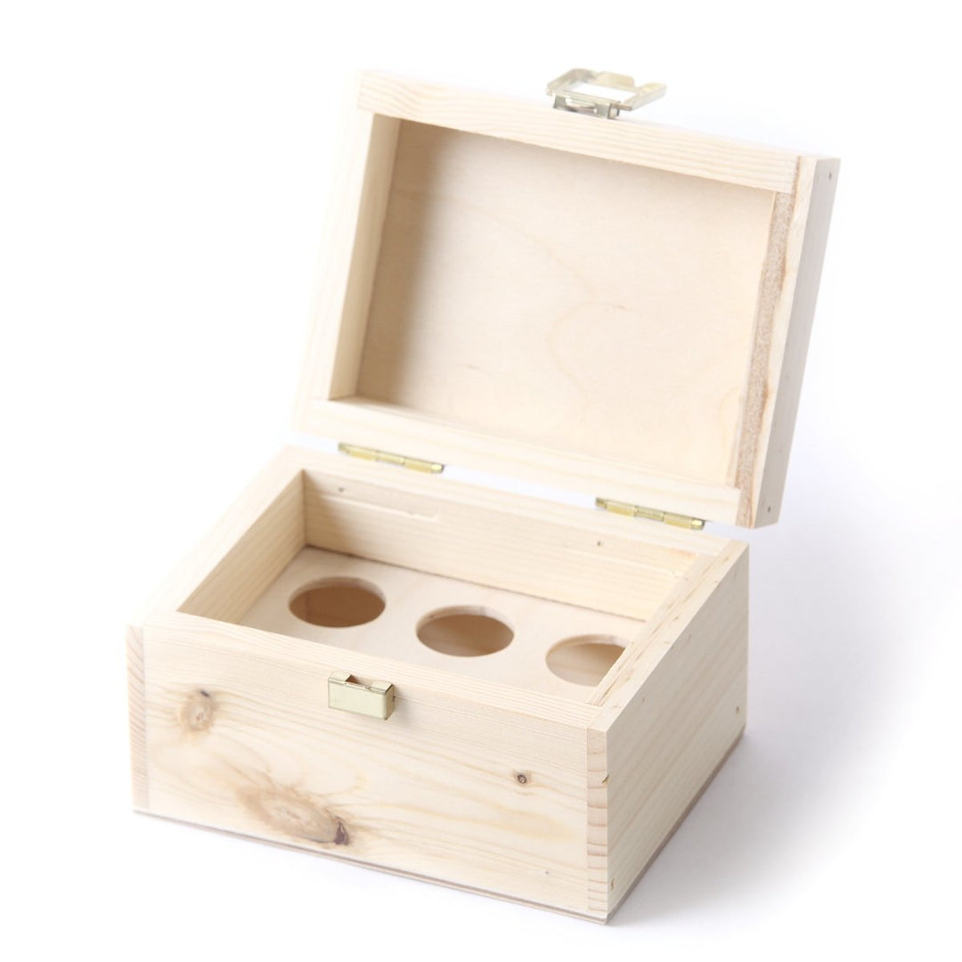 Wooden Aromatherapy Gift Box - (Empty But Can Hold 6 x 10ml Glass Bottles) - Mystic Moments UK